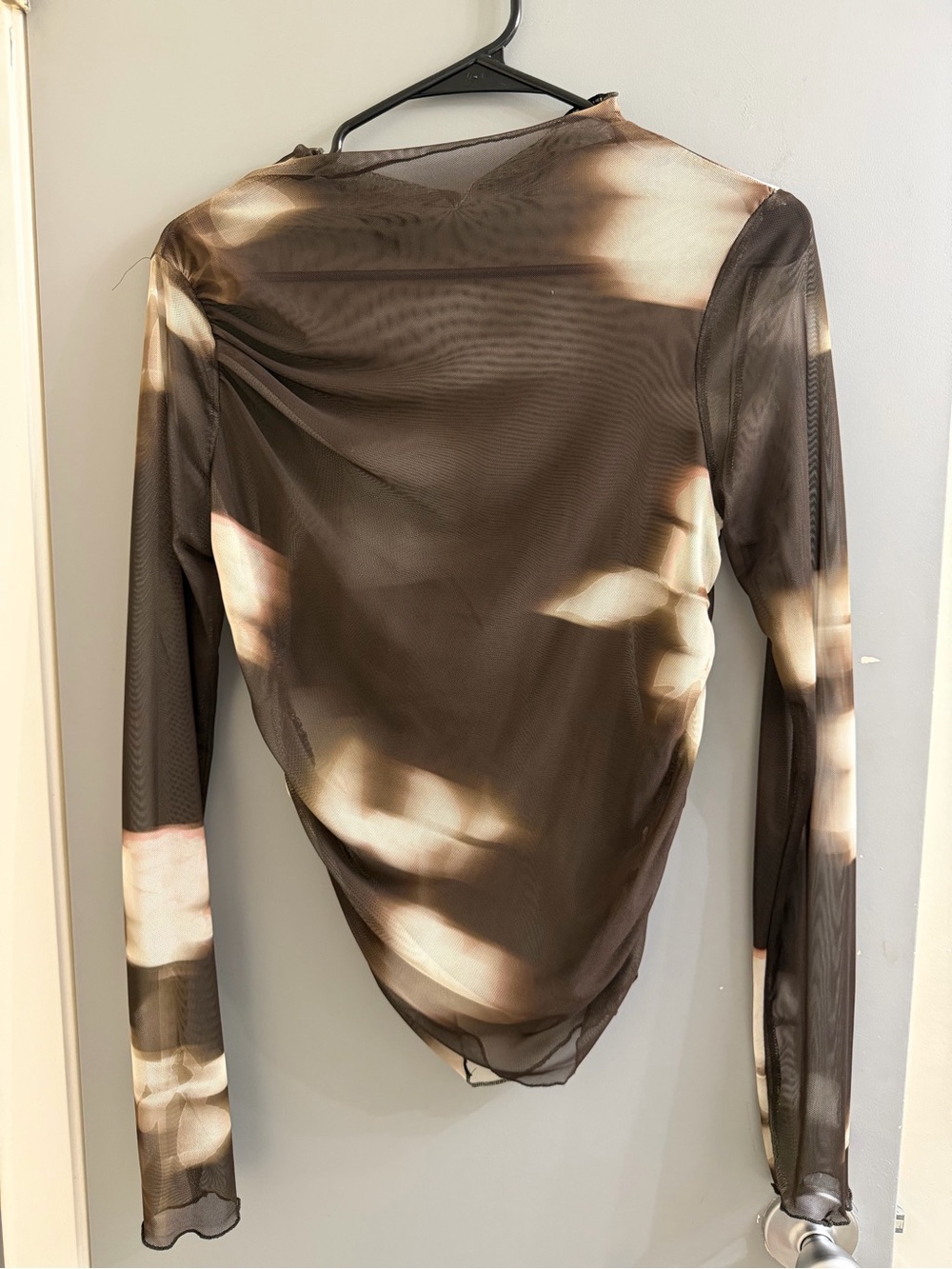 Zara mesh/sheer long sleeve top